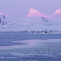 Paysage d'hiver au couchant