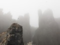 Falaises dans le brouillard