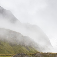 Grisons: Col de l'Albula sous le brouillard