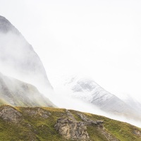 Grisons: Col de l'Albula sous le brouillard