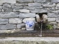 Fontaine dans l'enceinte du Musée du Val Maggia, Tessin