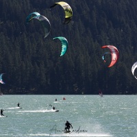 Grisons: Sport aquatique sur le lac de Silvaplana