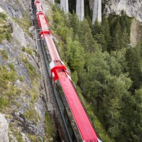 Grisons: Chemin de fer réthique sur le viaduc de Landwasser