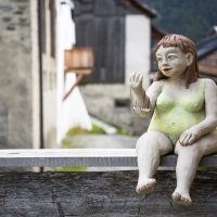 Grisons: Céramique dans le village de Guarda