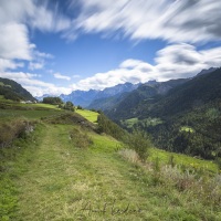 Grisons: Paysage depuis le village de Guarda