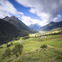 Grisons: Paysage depuis le village de Guarda