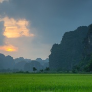 Ninh Binh: coucher de soleil